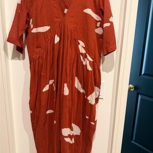 Rust Color Kurta set- Chic Rust and White Women's Kurta